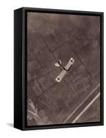 German Aviatik Plane Photographed in Mid-Air by a Belgian Reconnaisance Aircraft Over Holland-null-Framed Stretched Canvas