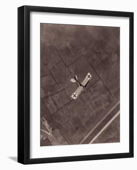 German Aviatik Plane Photographed in Mid-Air by a Belgian Reconnaisance Aircraft Over Holland-null-Framed Photographic Print