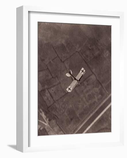 German Aviatik Plane Photographed in Mid-Air by a Belgian Reconnaisance Aircraft Over Holland-null-Framed Photographic Print