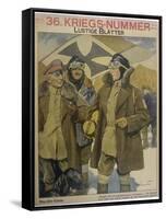 German Aviators at an Airfield Discuss Their Flight Over Calais-Ernst Heilemann-Framed Stretched Canvas