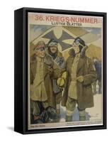 German Aviators at an Airfield Discuss Their Flight Over Calais-Ernst Heilemann-Framed Stretched Canvas