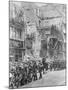 German Band Playing in the Street-null-Mounted Photographic Print