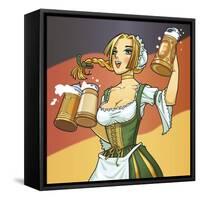 German Barmaid-Harry Briggs-Framed Stretched Canvas