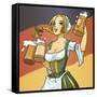 German Barmaid-Harry Briggs-Framed Stretched Canvas