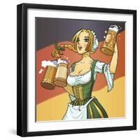 German Barmaid-Harry Briggs-Framed Giclee Print