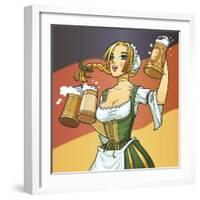 German Barmaid-Harry Briggs-Framed Giclee Print