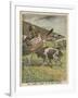 German Biplane Forced to Land in Russian Territory is Confronted by a Hostile Cow-null-Framed Art Print