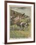 German Biplane Forced to Land in Russian Territory is Confronted by a Hostile Cow-null-Framed Art Print