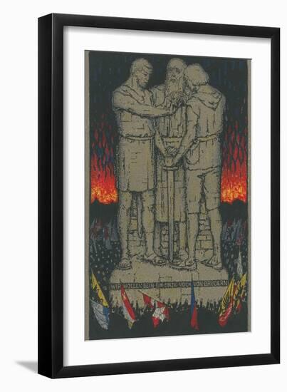 German Brotherhoood Statue-null-Framed Art Print