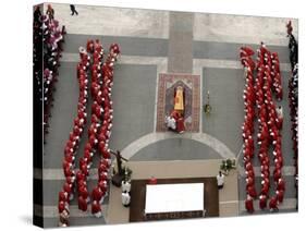 German Cardinal Joseph Ratzinger Conducts a Funeral Mass-null-Stretched Canvas