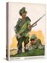 German Caricature of Russian Soldiers, WW1-W. Trier-Stretched Canvas