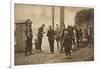 German Carters Showing their Papers before Being Permitted to Enter the British Rhine Zone-German photographer-Framed Giclee Print