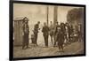 German Carters Showing their Papers before Being Permitted to Enter the British Rhine Zone-German photographer-Framed Giclee Print