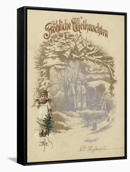 German Christmas Card-null-Framed Stretched Canvas