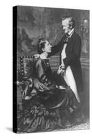 German Composer and Poet Richard Wagner, 1813-1883, with Second Wife Cosima-null-Stretched Canvas