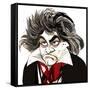 German composer Ludwig van Beethoven; caricature-Neale Osborne-Framed Stretched Canvas