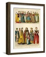 German Costume 1550-1600-Albert Kretschmer-Framed Premium Giclee Print