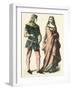 German Costume Late C14-null-Framed Art Print