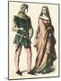 German Costume Late C14-null-Mounted Art Print