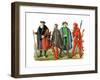 German Costumes, 15th-16th Century-Edward May-Framed Giclee Print