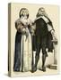 German Couple 1650-null-Stretched Canvas