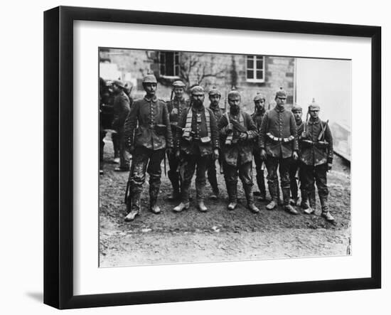 German Crack Soldiers on the Western Front During World War I-Robert Hunt-Framed Photographic Print