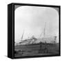 German Cruiser Sunk Off Dar Es Salaam, Tanzania, World War I, 1914-1918-null-Framed Stretched Canvas