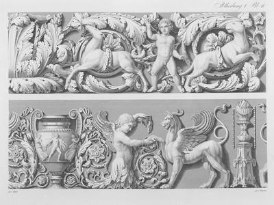 Designs for Classical Friezes, from 'Precision Book of Drawings', 1856 (Engraving)