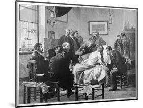 German Doctors Observe a Demonstration of Hypnotism at Munchen-B. Falkenberg-Mounted Art Print