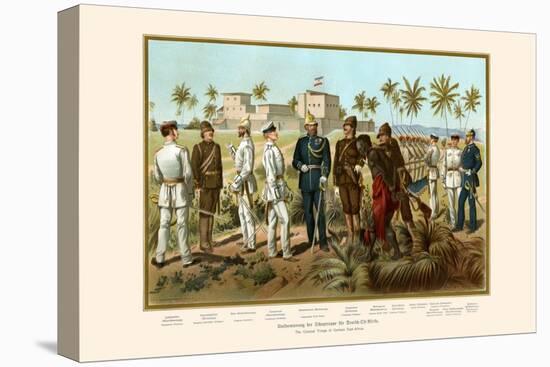 German East Africa Colonial Troops-G. Arnold-Stretched Canvas