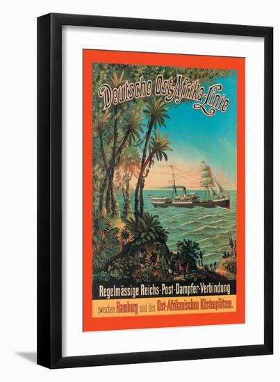 German-East Africa Post Office Steamer Connection-null-Framed Art Print