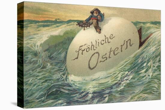 German Easter Card-null-Stretched Canvas