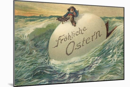 German Easter Card-null-Mounted Giclee Print