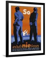 German Election Poster from the Working Group 'Nationale Werbung', 1932-null-Framed Premium Giclee Print