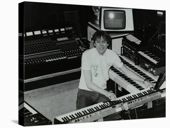 German Electronic Musician Klaus Schulze at the Forum Theatre, Hatfield, Hertfordshire, 1983-Denis Williams-Stretched Canvas