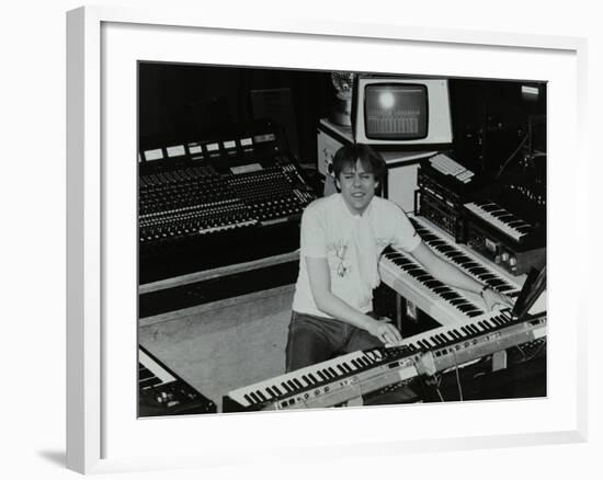 German Electronic Musician Klaus Schulze at the Forum Theatre, Hatfield, Hertfordshire, 1983-Denis Williams-Framed Photographic Print