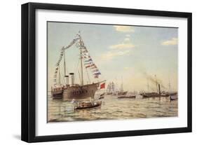 German Emperor William II Visiting Kronstadt in July 1888, 1888-Alexander Karlovich Beggrov-Framed Giclee Print