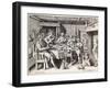 German Family at Table-Crispin De Passe-Framed Art Print