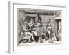 German Family at Table-Crispin De Passe-Framed Art Print