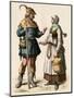 German Farmer and His Wife, 1500s-null-Mounted Giclee Print