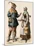 German Farmer and His Wife, 1500s-null-Mounted Giclee Print