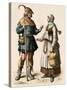 German Farmer and His Wife, 1500s-null-Stretched Canvas
