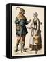 German Farmer and His Wife, 1500s-null-Framed Stretched Canvas