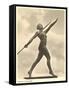 German Female Athlete, with Javelin-null-Framed Stretched Canvas