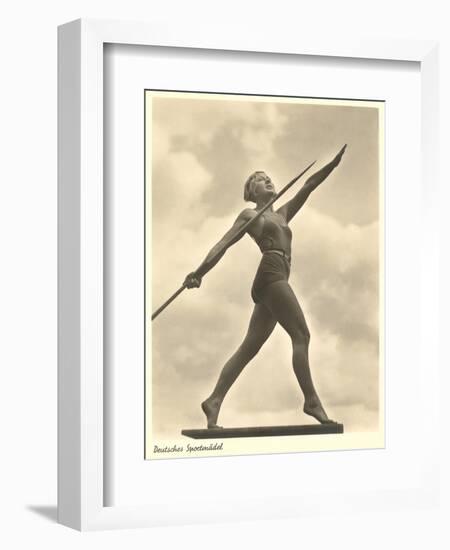 German Female Athlete, with Javelin-null-Framed Art Print