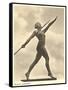 German Female Athlete, with Javelin-null-Framed Stretched Canvas