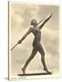 German Female Athlete, with Javelin-null-Stretched Canvas