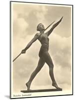 German Female Athlete, with Javelin-null-Mounted Art Print