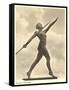 German Female Athlete, with Javelin-null-Framed Stretched Canvas