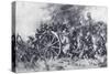 German Field Guns in Action During World War I - a Masked Battery-null-Stretched Canvas